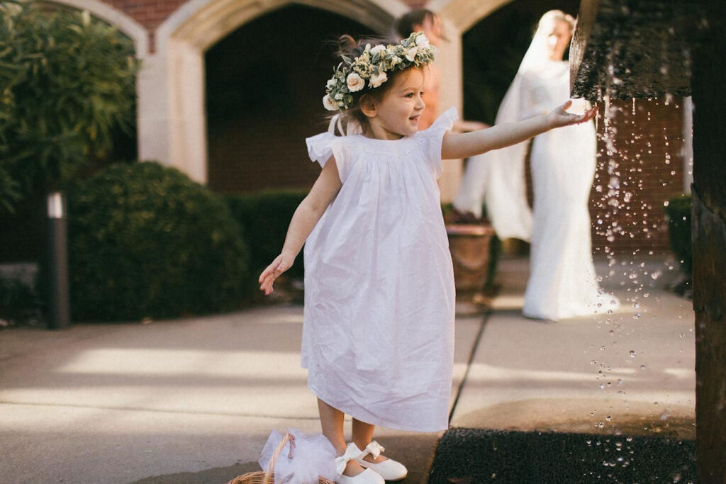 catholic wedding flower girl